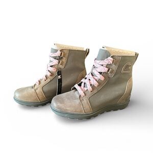 SOREL Grey Evie II NW Lace-Up Boots